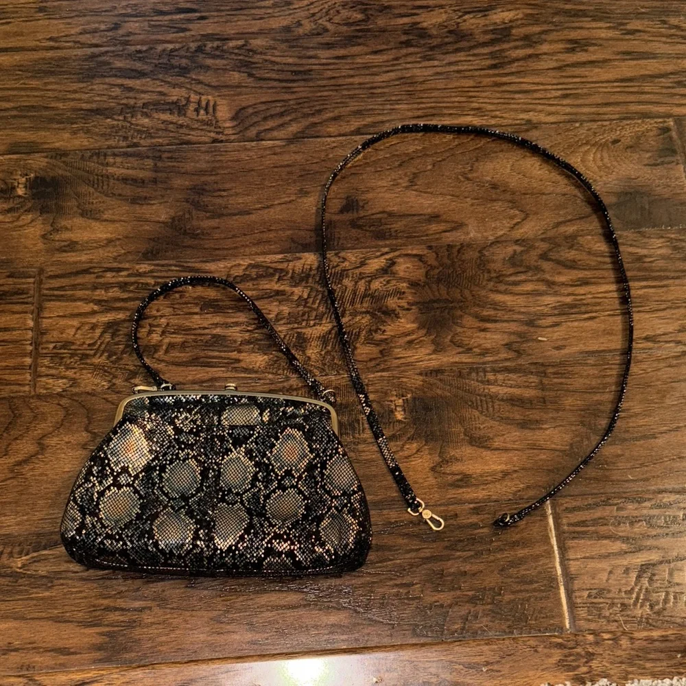 HOBO Lana Black and Gold Patterned Women's Bag